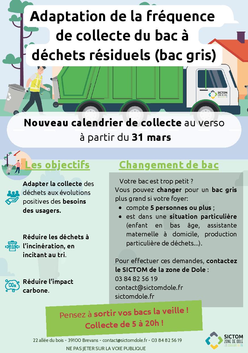 Calendrier collecte déchets