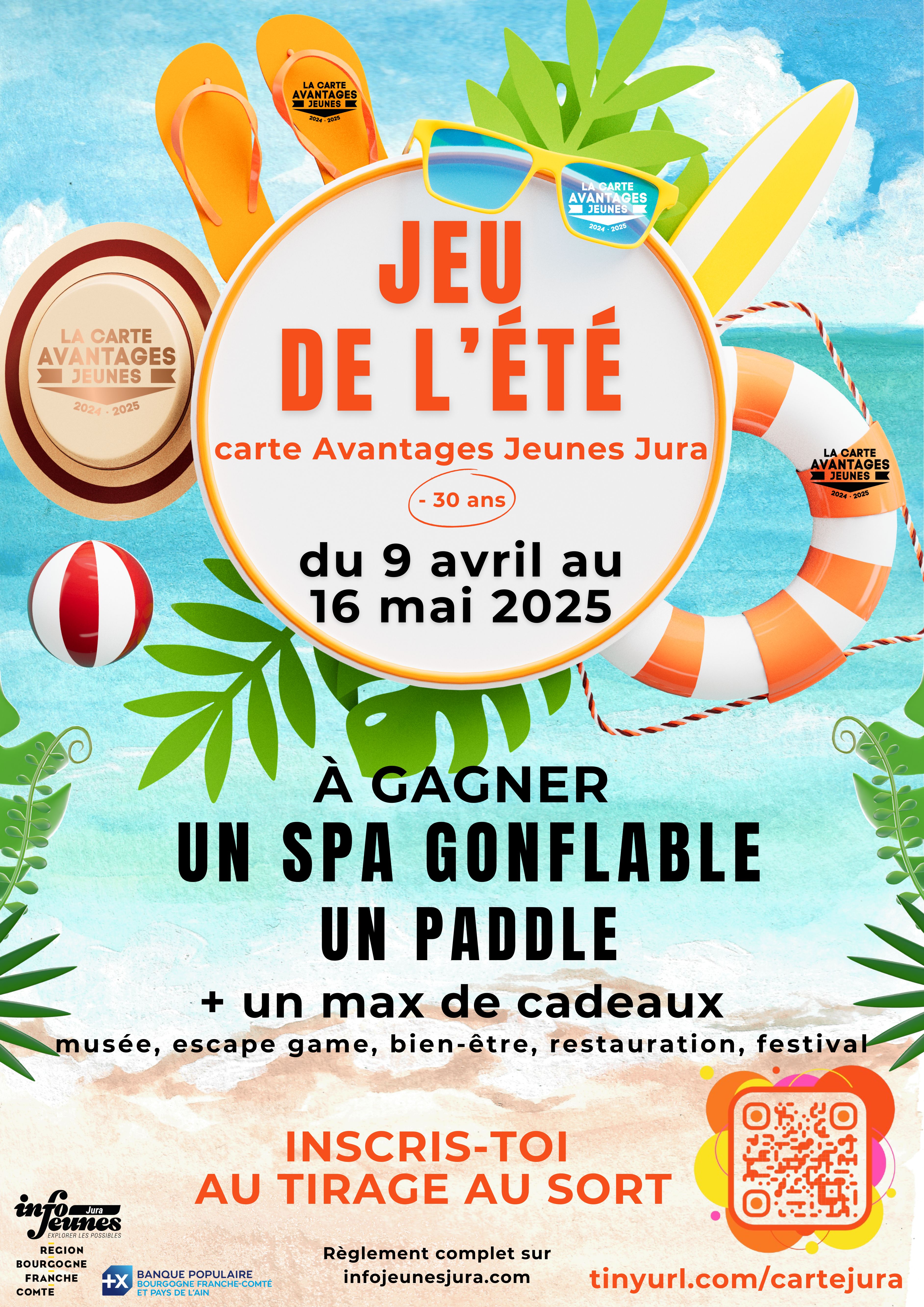 Jeu de l'été de la carte Avantages Jeunes