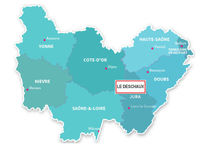 Le Deschaux commune région Bourgogne Franche-comté