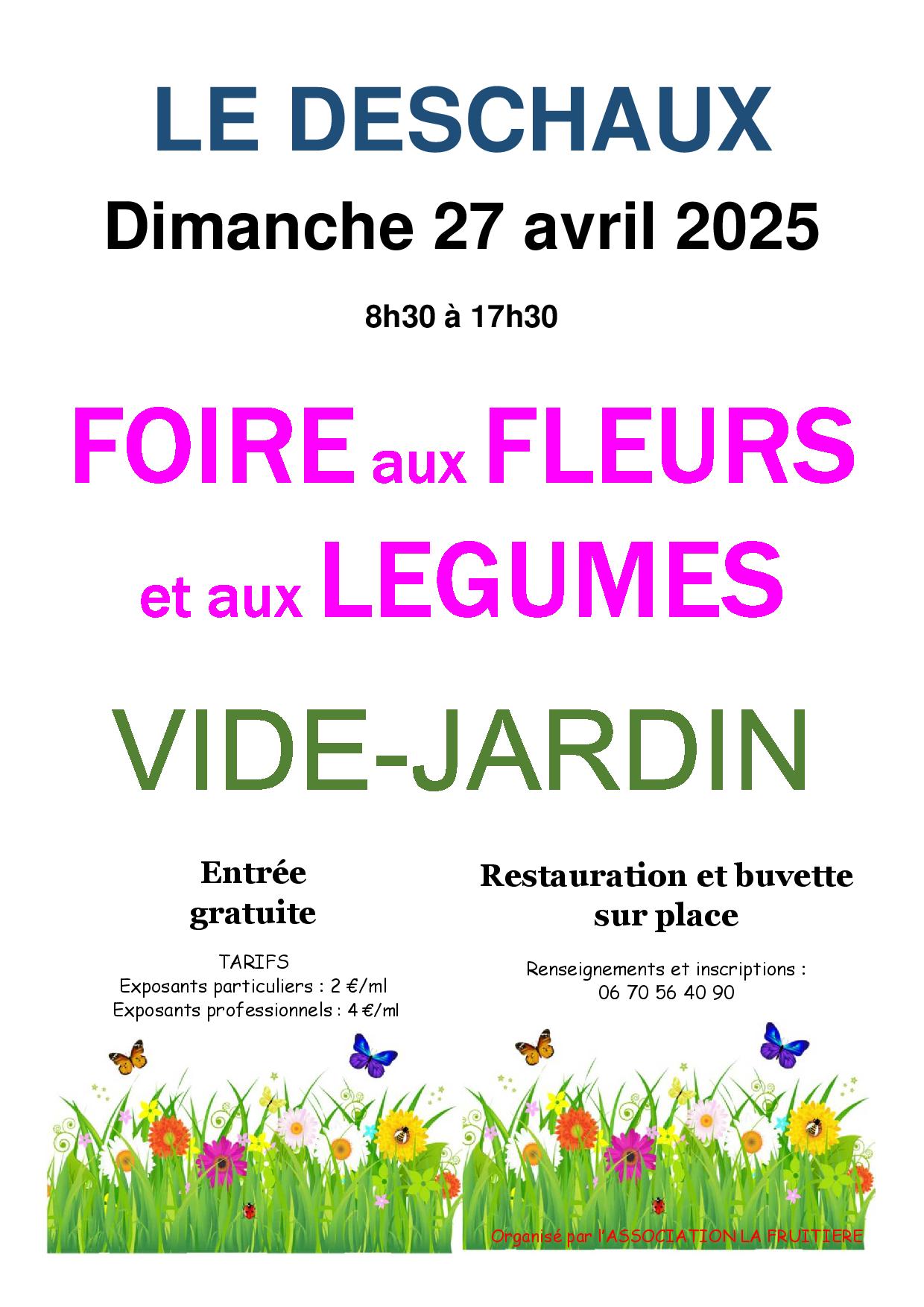 Foire aux fleurs / légumes, vide jardin